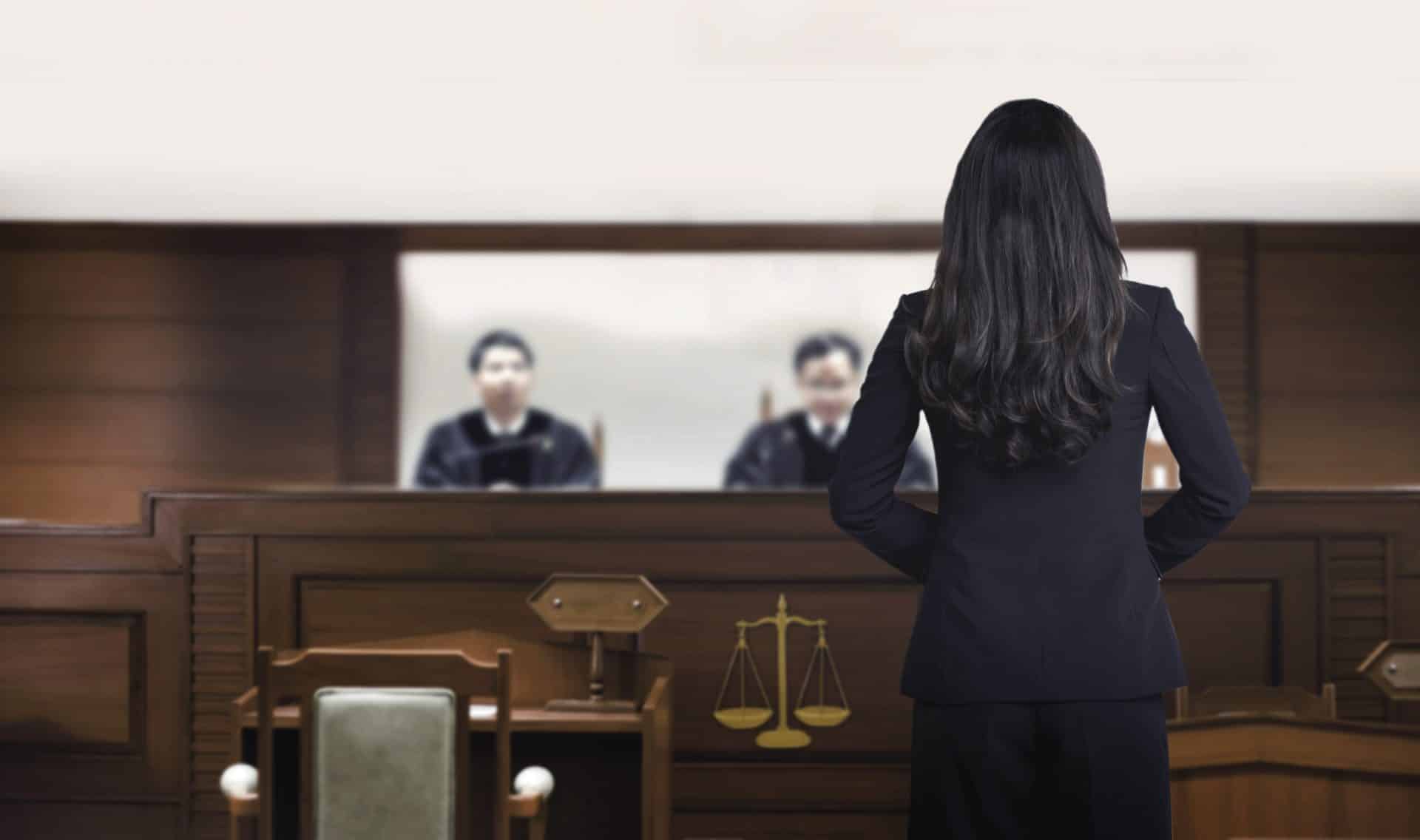 Courtroom Attastor Talking To Magistrate